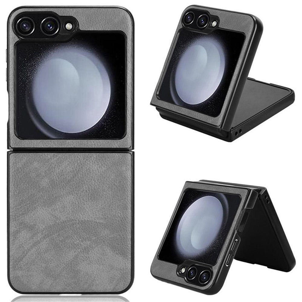 Galaxy Z Flip7 FE 5G / Z Flip6 5G Schutzhülle – mit Litchi-Leder-Beschichtung