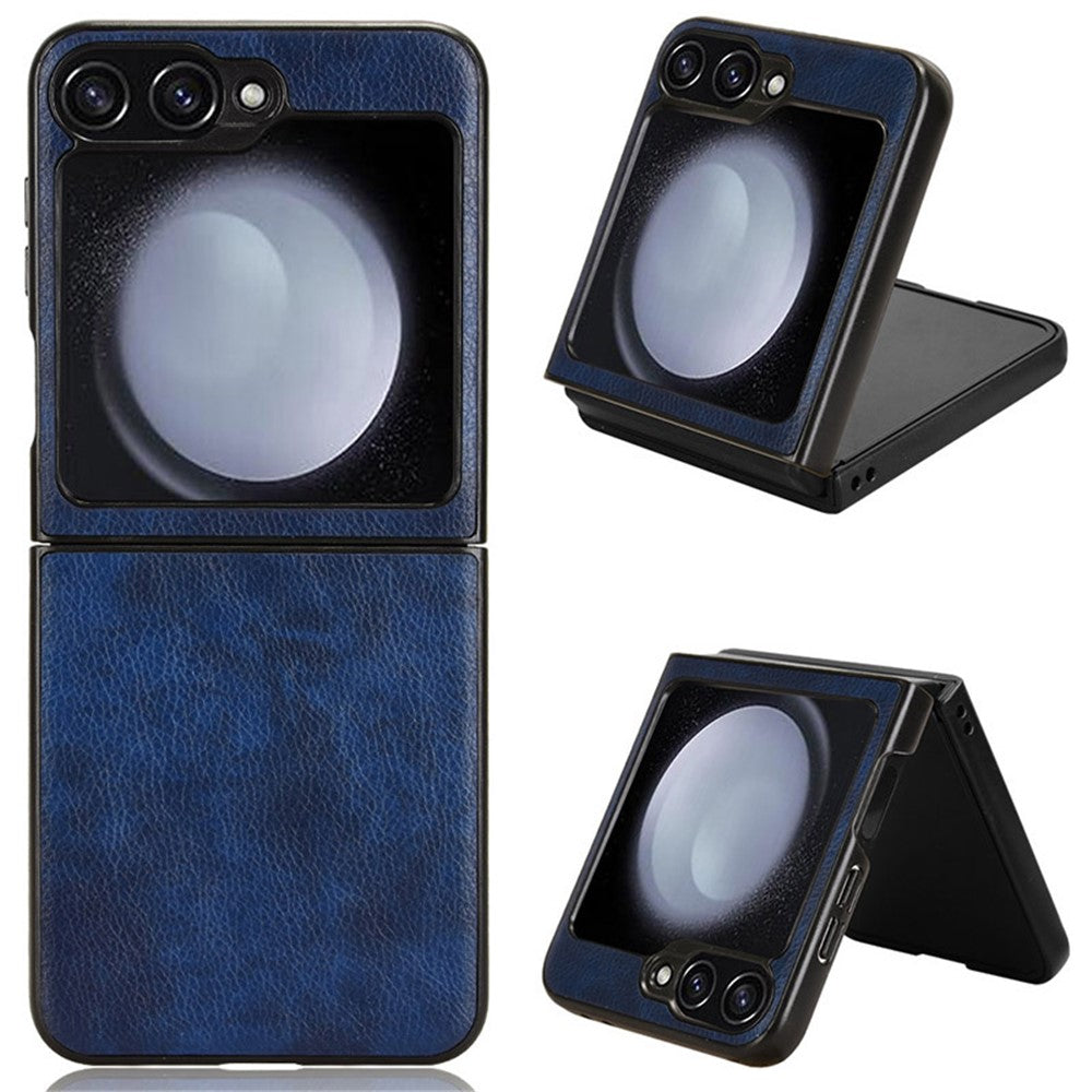 Galaxy Z Flip7 FE 5G / Z Flip6 5G Schutzhülle – mit Litchi-Leder-Beschichtung