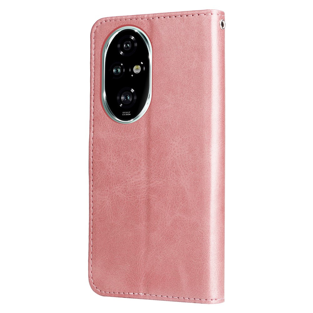 For Honor 200 Pro 5G Case Calf Texture Zipper Pocket Leather Phone Cover