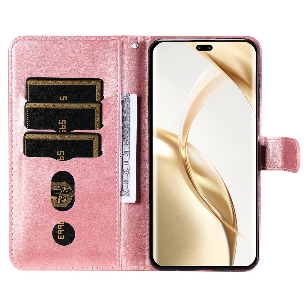 For Honor 200 Pro 5G Case Calf Texture Zipper Pocket Leather Phone Cover