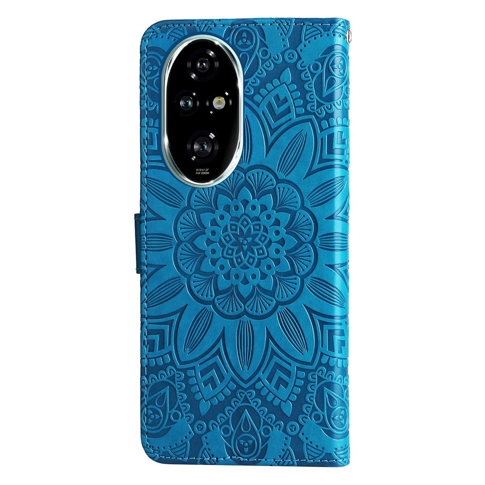 For Honor 200 Pro 5G Case PU Leather Wallet Phone Cover Sunflower Pattern