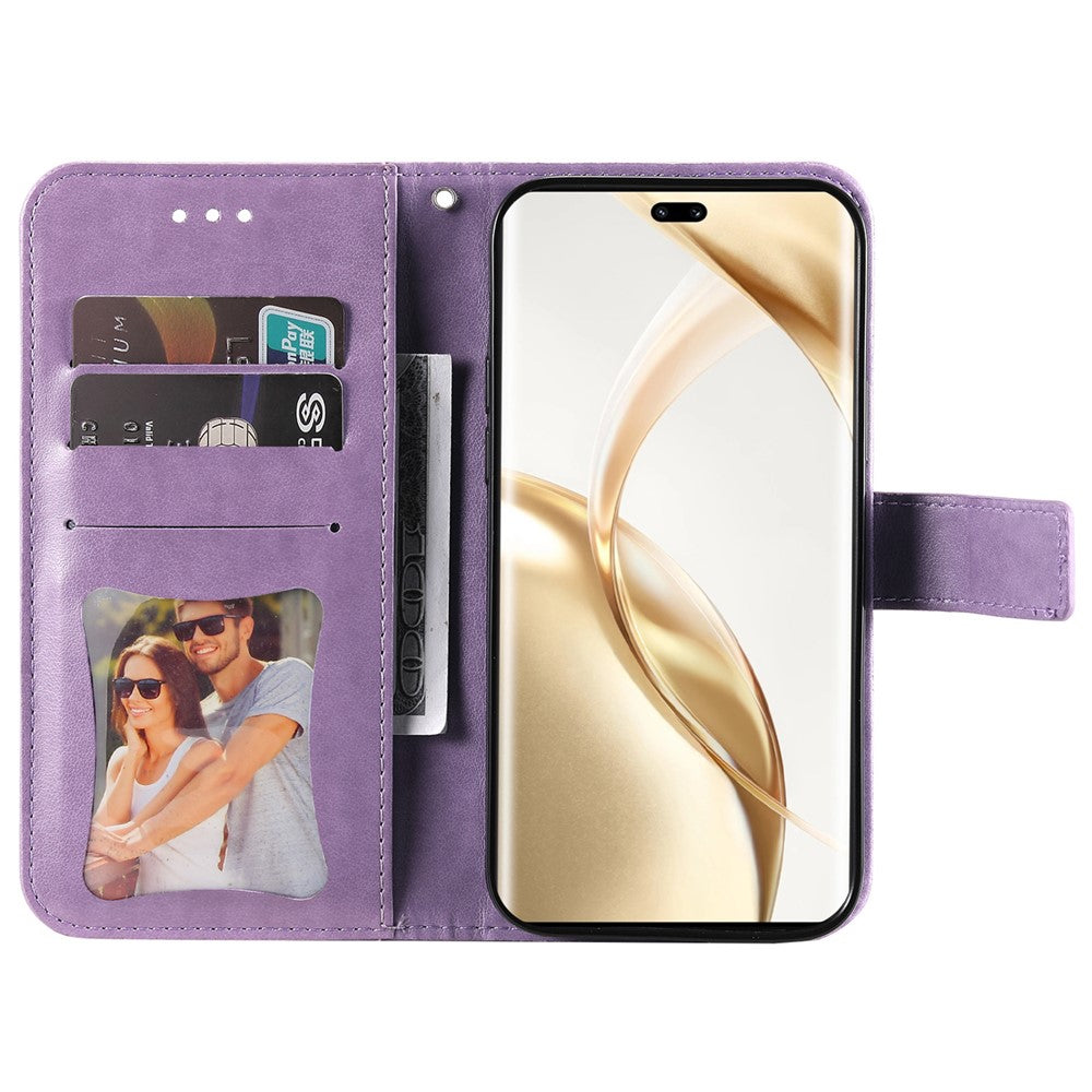 For Honor 200 Pro 5G Case Floral Pattern PU Leather Wallet Stand Phone Cover