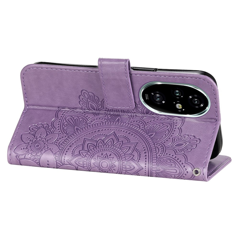 For Honor 200 Pro 5G Case Floral Pattern PU Leather Wallet Stand Phone Cover