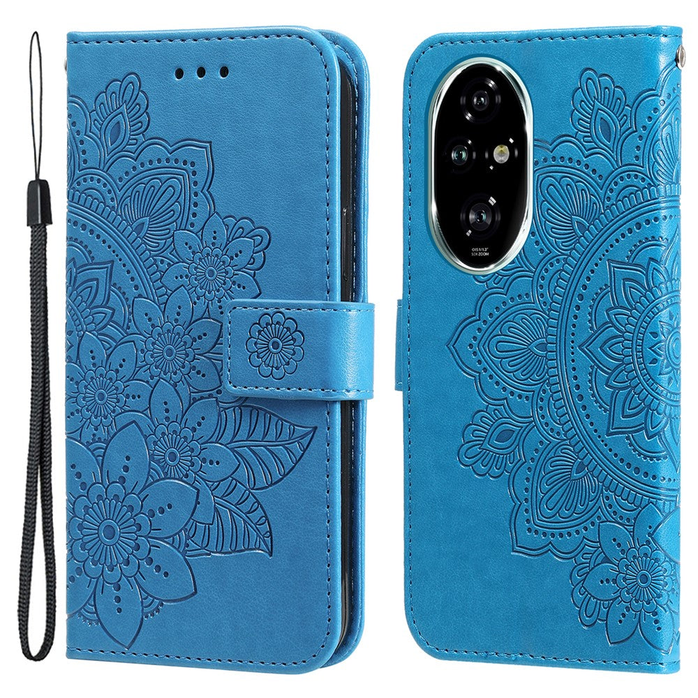 For Honor 200 Pro 5G Case Floral Pattern PU Leather Wallet Stand Phone Cover