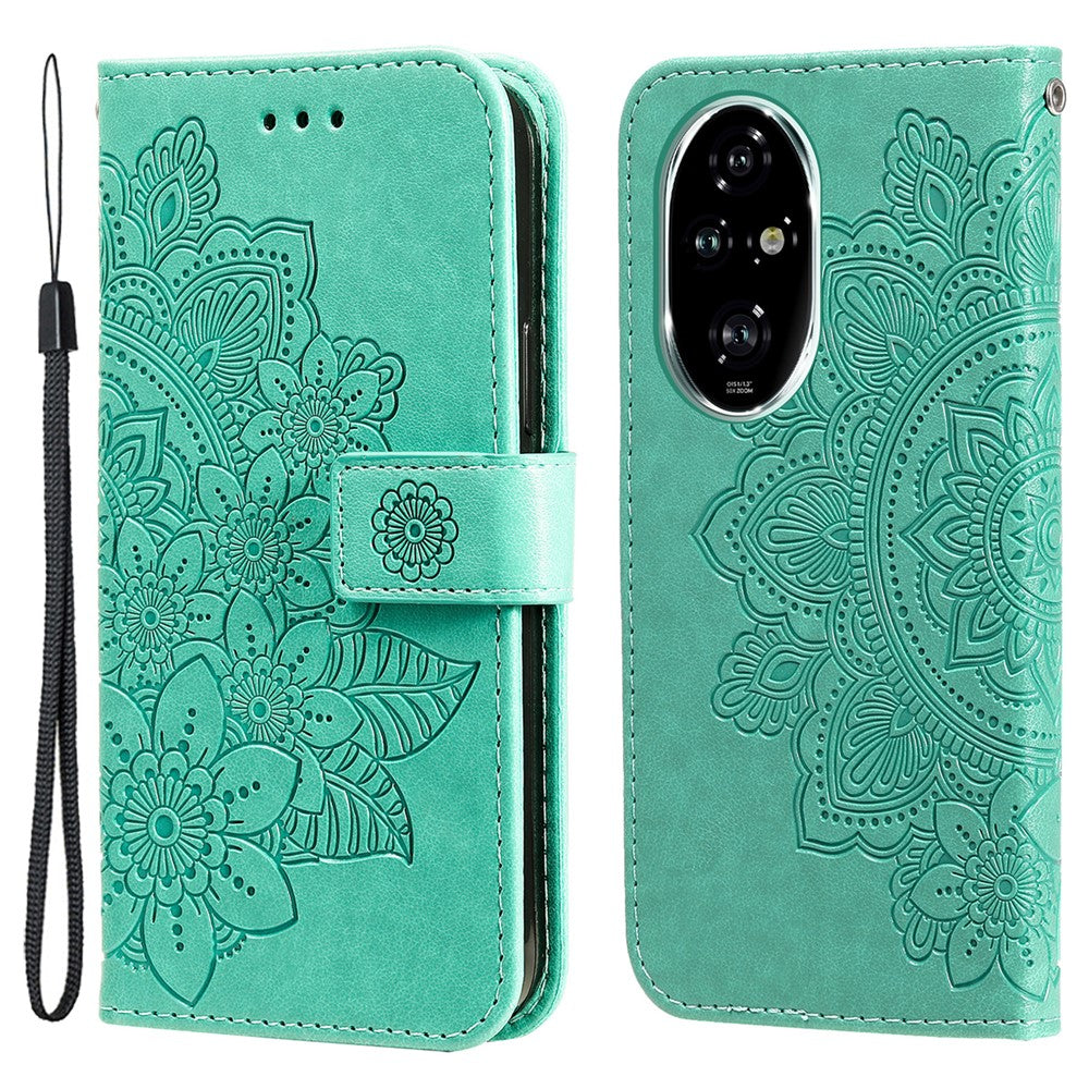 For Honor 200 Pro 5G Case Floral Pattern PU Leather Wallet Stand Phone Cover