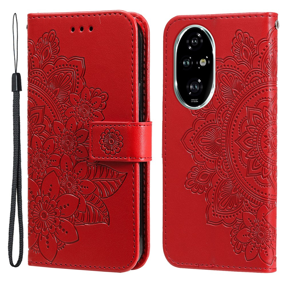 For Honor 200 Pro 5G Case Floral Pattern PU Leather Wallet Stand Phone Cover