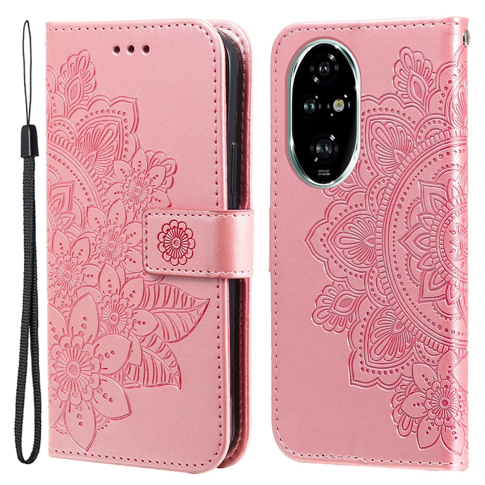 For Honor 200 Pro 5G Case Floral Pattern PU Leather Wallet Stand Phone Cover