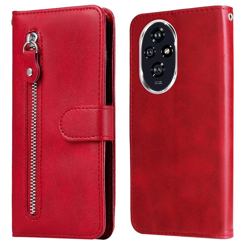For Honor 200 5G Case Wallet PU Leather Zipper Phone Cover