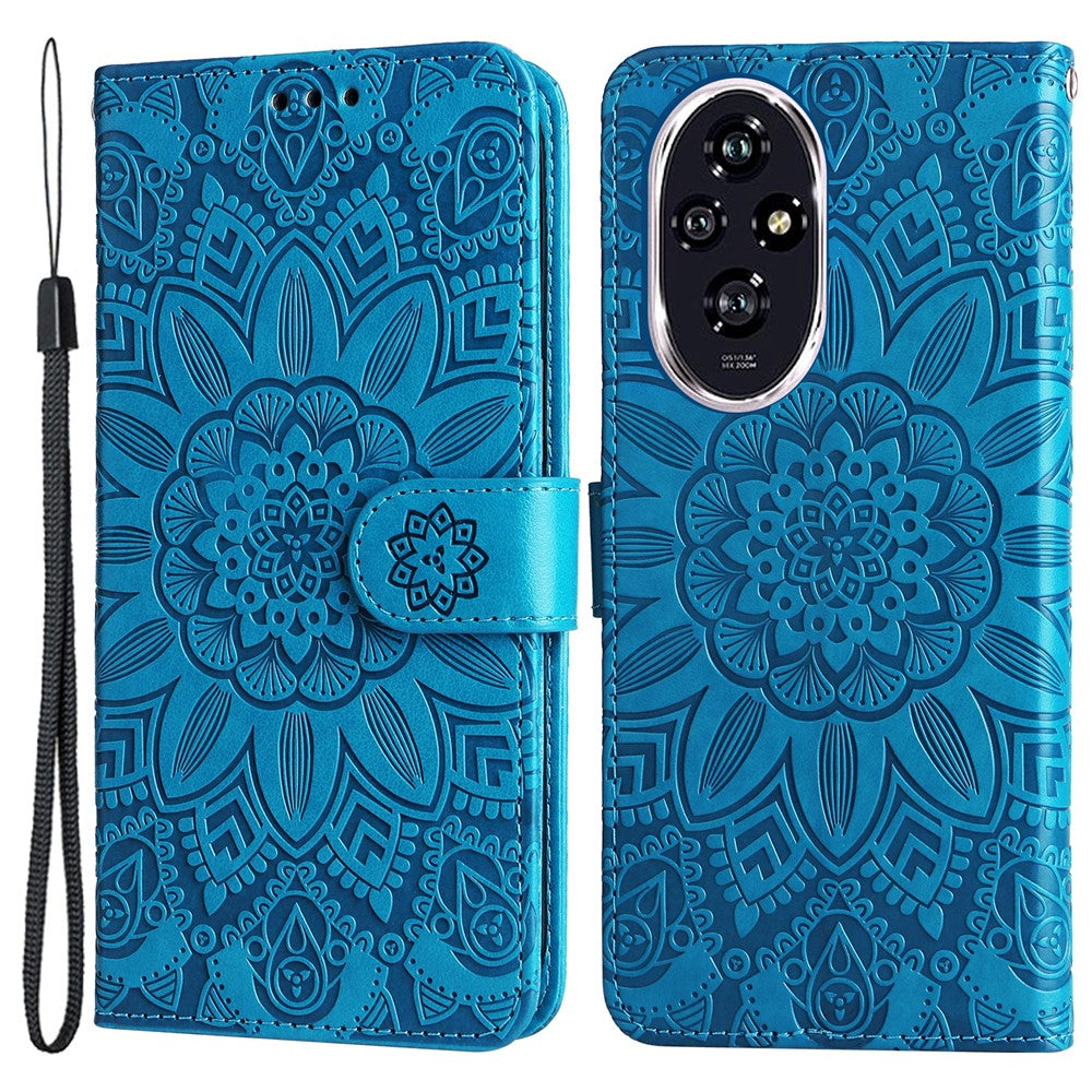 For Honor 200 5G Case Sunflower PU Leather Phone Cover Wallet Stand View