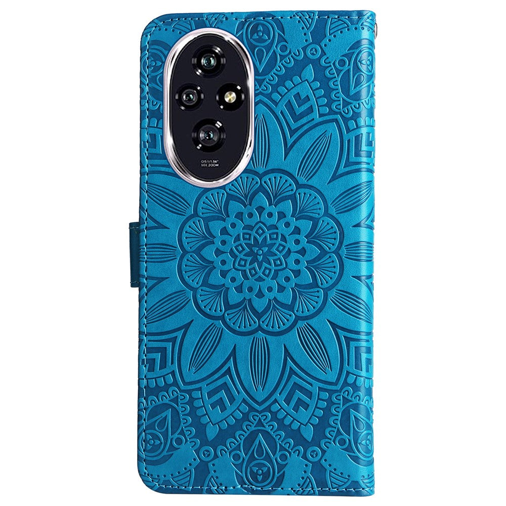 For Honor 200 5G Case Sunflower PU Leather Phone Cover Wallet Stand View