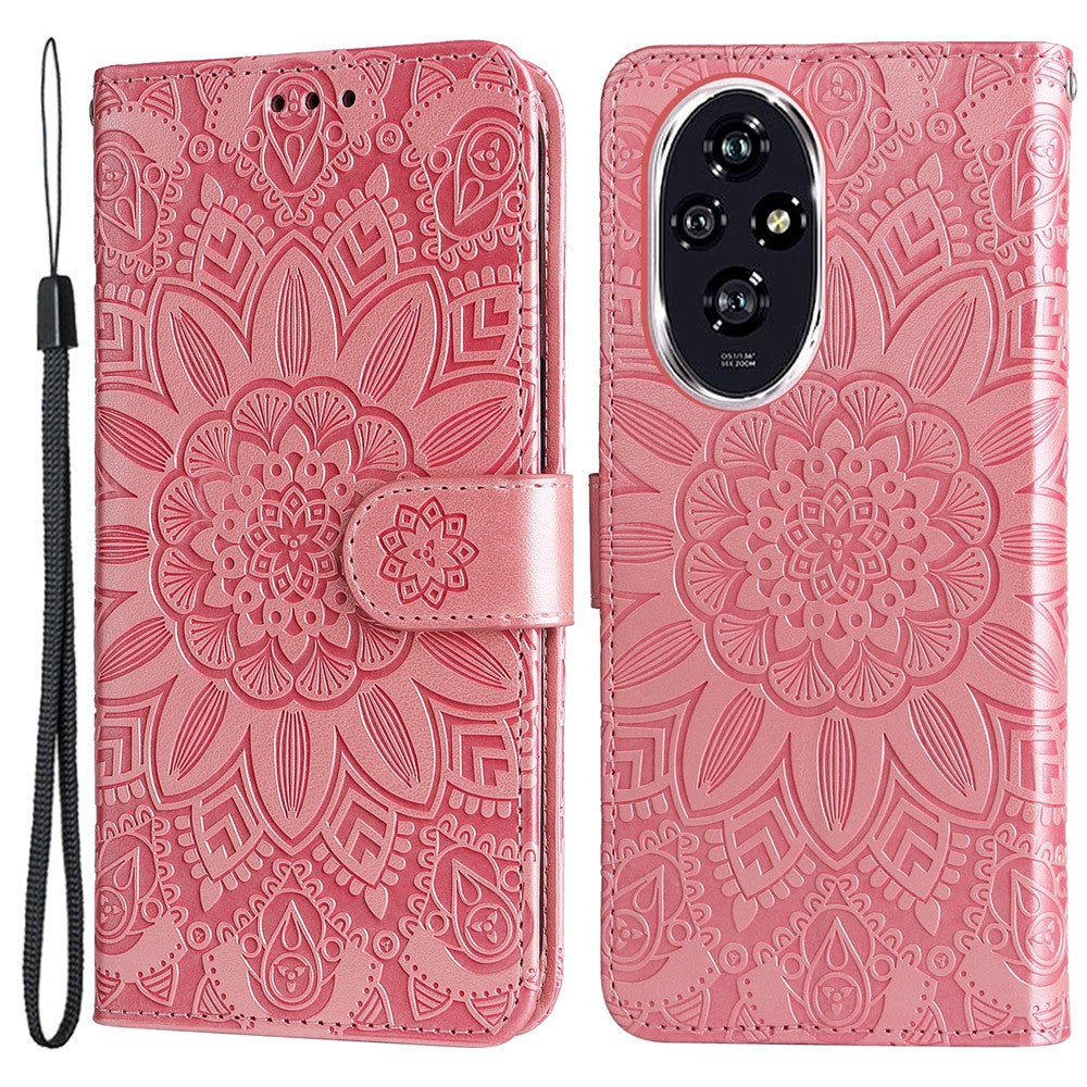For Honor 200 5G Case Sunflower PU Leather Phone Cover Wallet Stand View