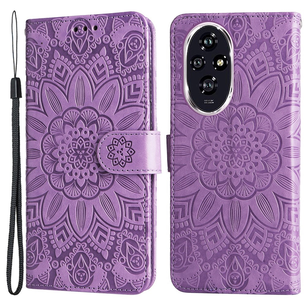 For Honor 200 5G Case Sunflower PU Leather Phone Cover Wallet Stand View