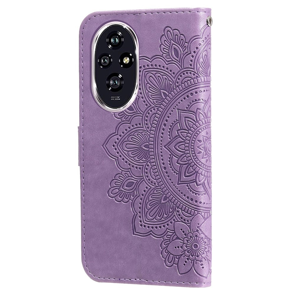 For Honor 200 5G Case Floral Pattern PU Leather Wallet Stand Phone Cover