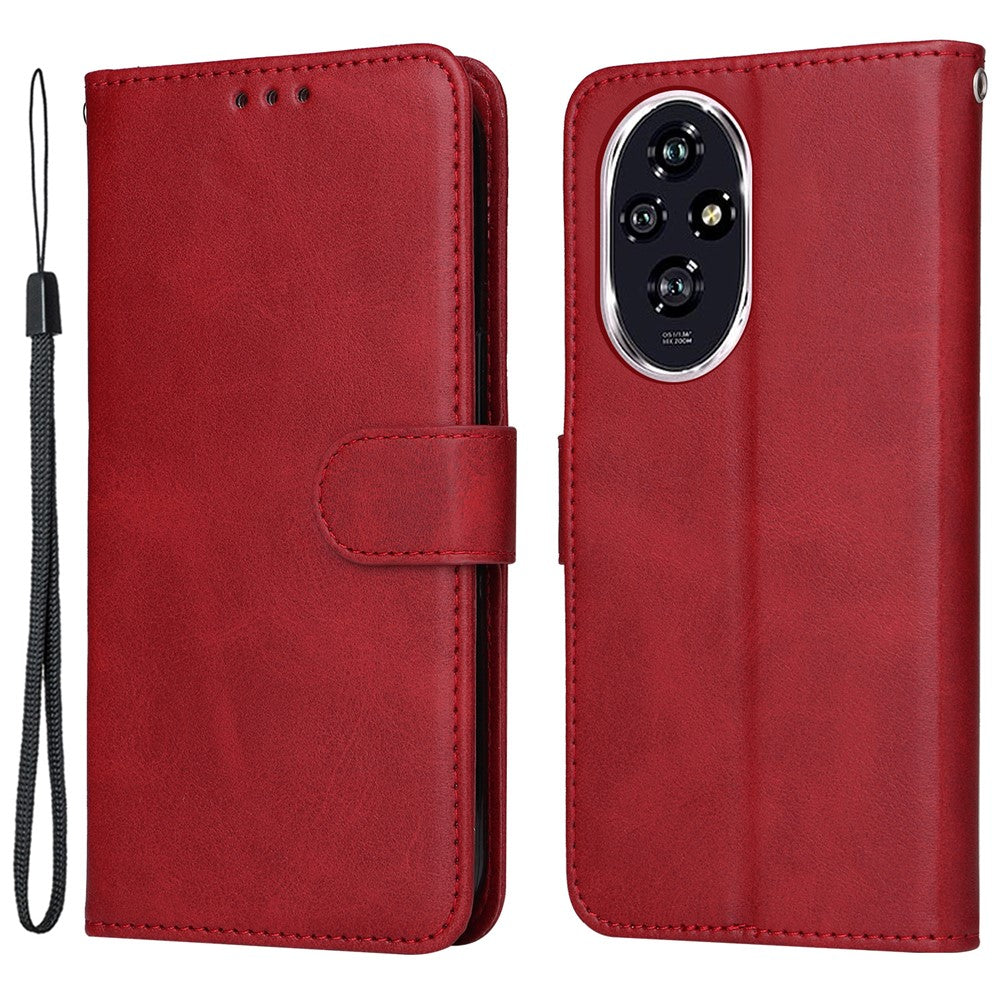For Honor 200 5G Case PU Leather Stand Phone Cover with 3 Card Slots
