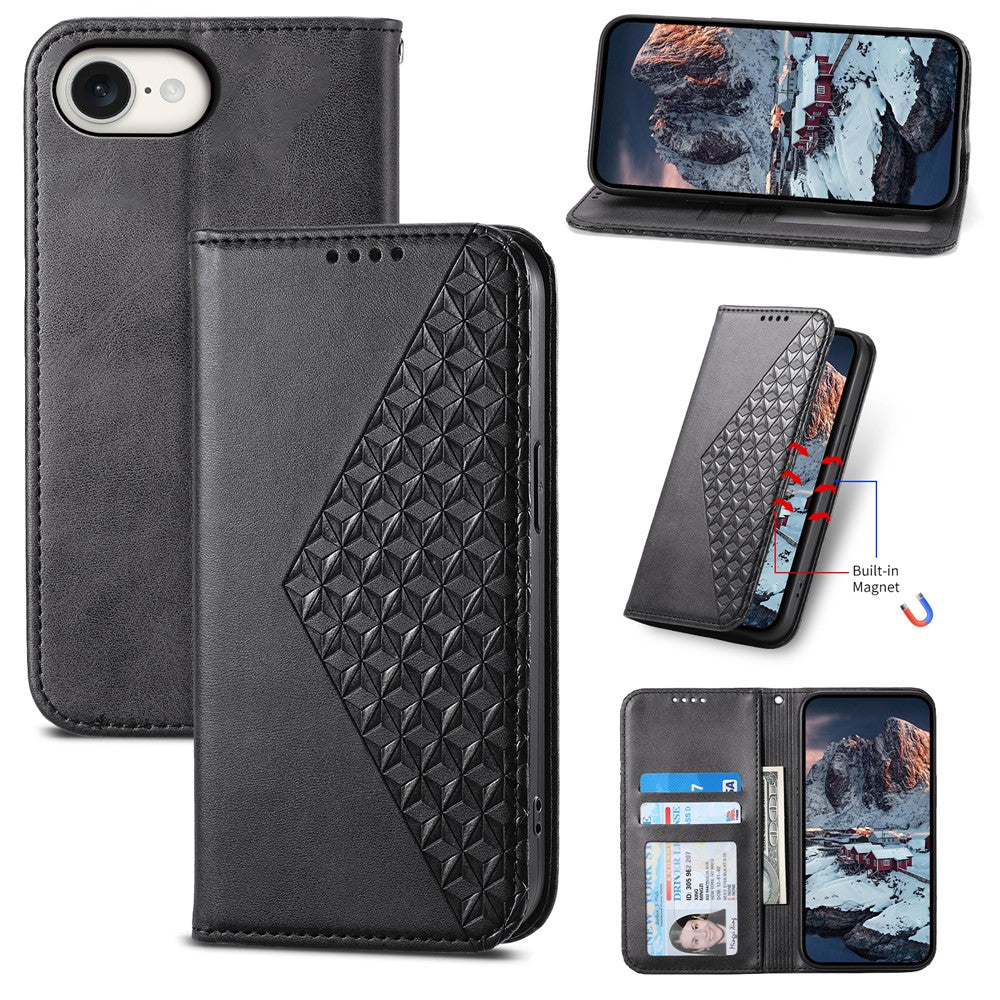 For iPhone 17e / 16e Wallet Case PU Leather Phone Cover Mobile Accessories