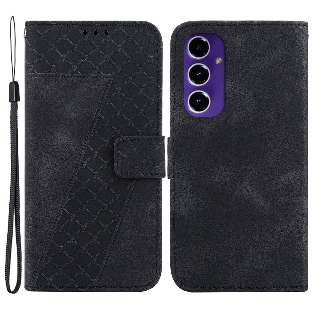 Galaxy S24 FE Leder-Wallet-Hülle – Mit Prägung & Ständer