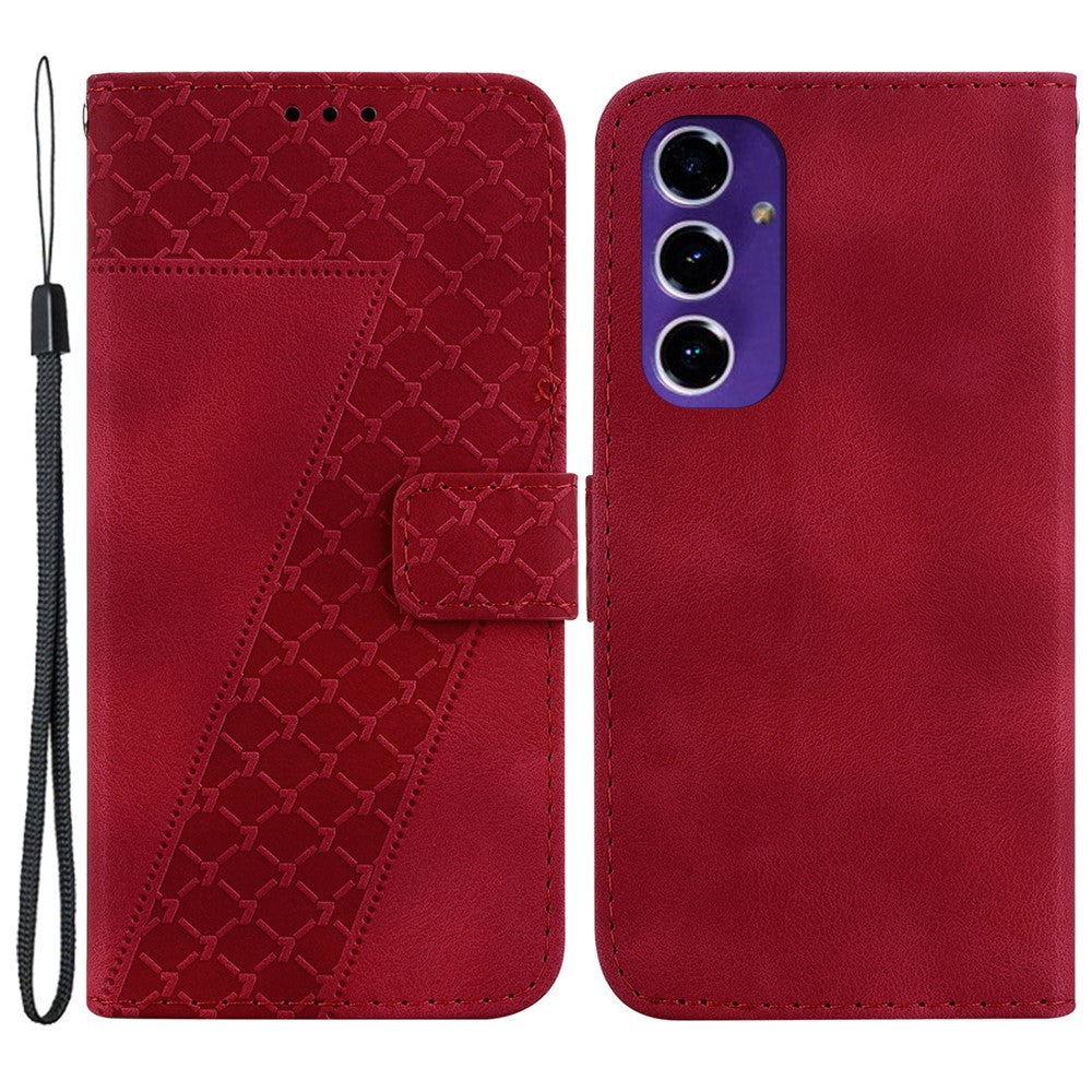 Galaxy S24 FE Leder-Wallet-Hülle – Mit Prägung & Ständer