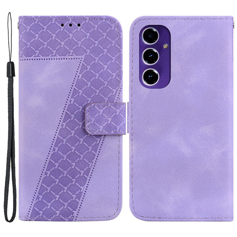 Galaxy S24 FE Leder-Wallet-Hülle – Mit Prägung & Ständer