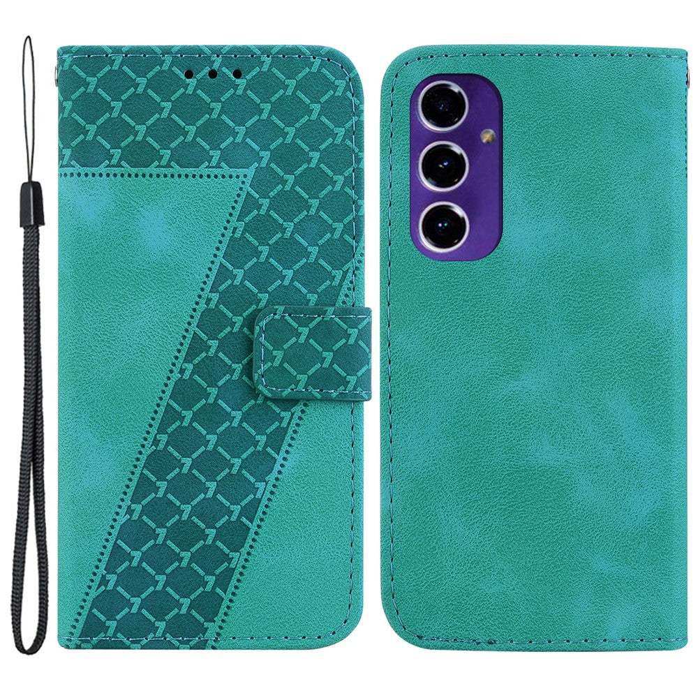 Galaxy S24 FE Leder-Wallet-Hülle – Mit Prägung & Ständer