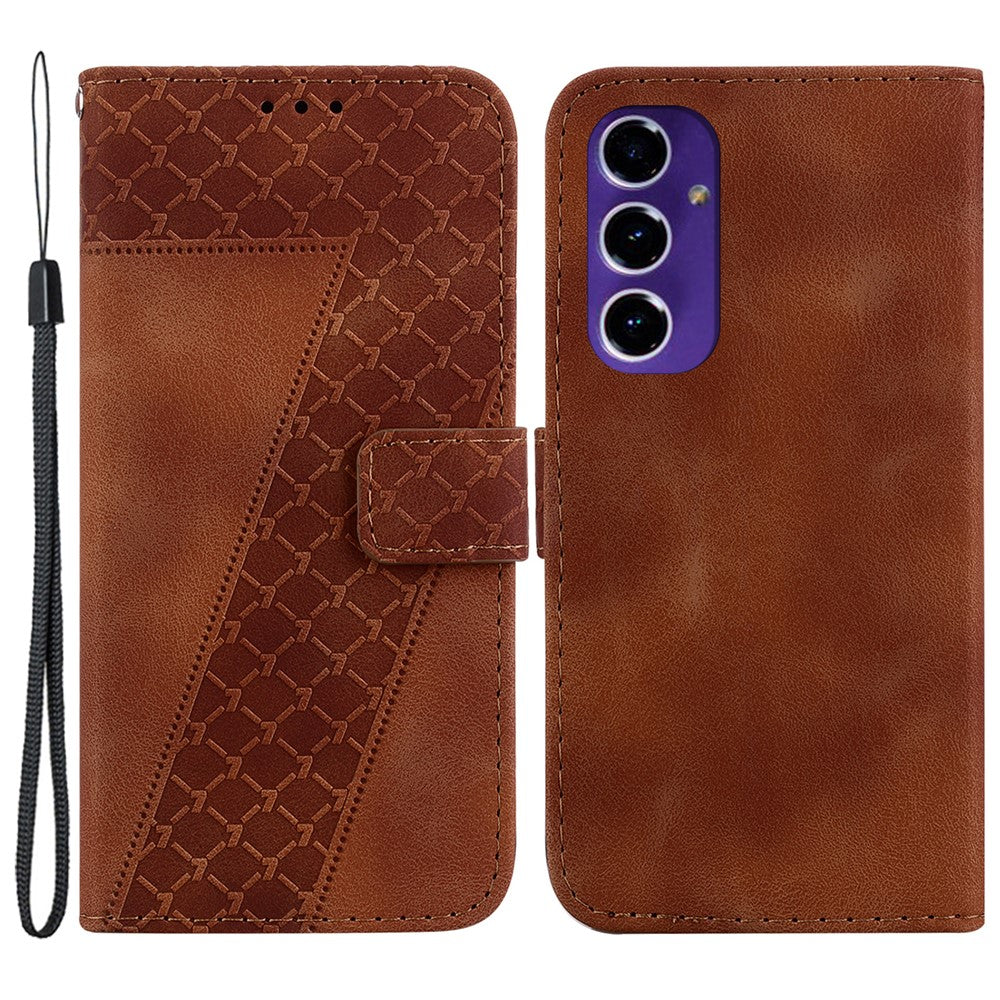 Galaxy S24 FE Leder-Wallet-Hülle – Mit Prägung & Ständer
