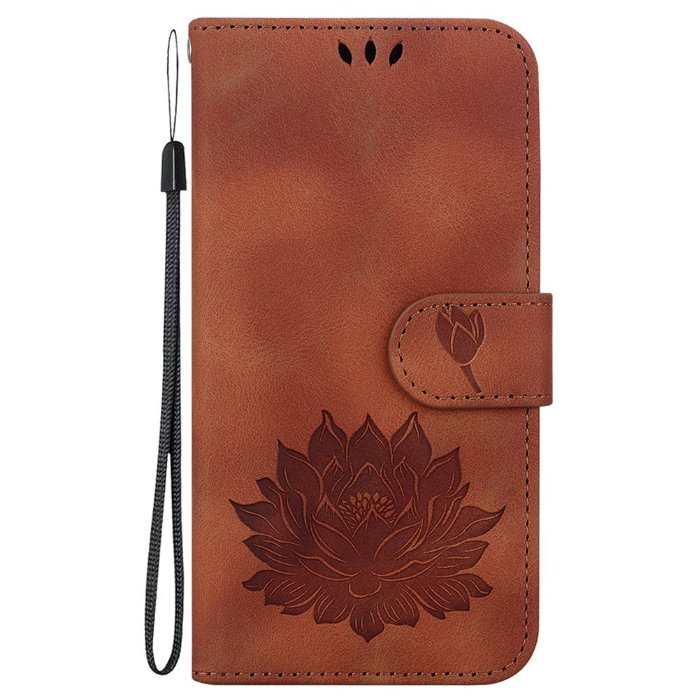 For Xiaomi Redmi 13 5G / 13 4G / Poco M6 4G Phone Case Lotus Imprint Leather Flip Wallet Cover