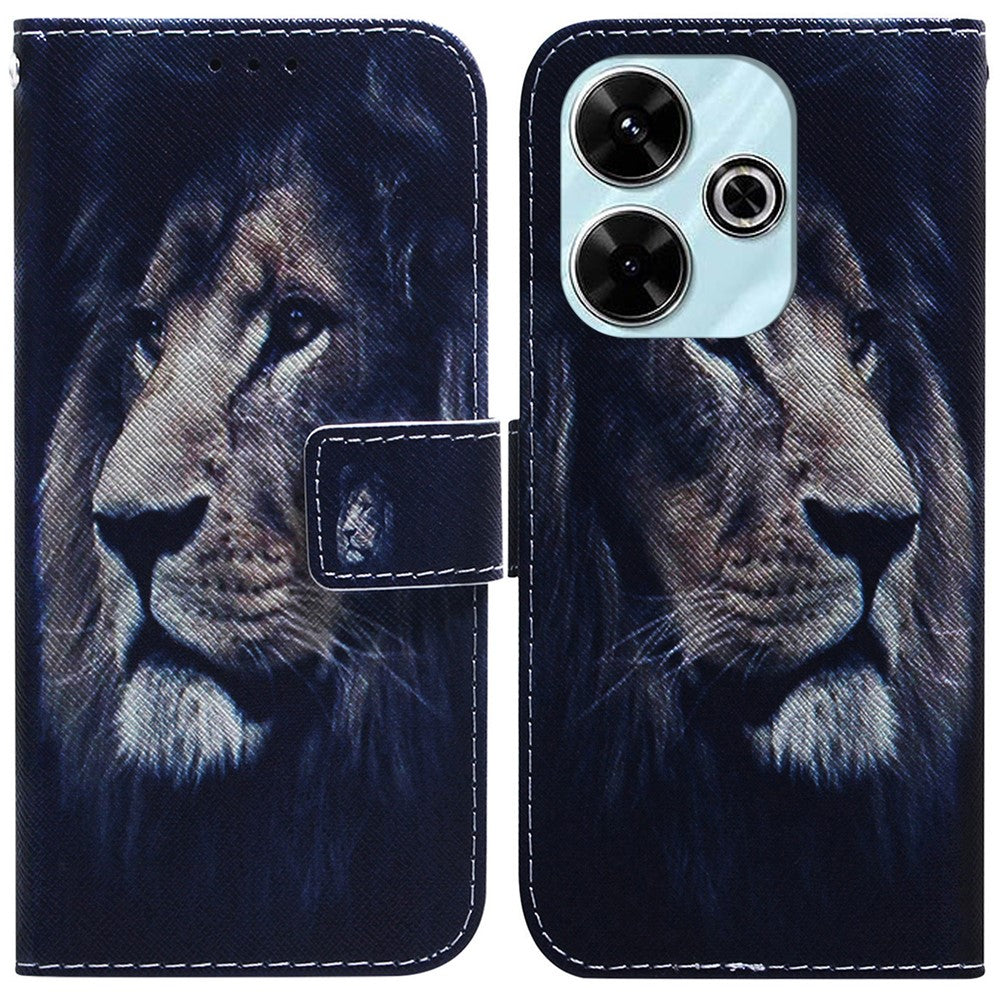 For Xiaomi Redmi 13 5G / 13 4G / Poco M6 4G Case Pattern Print Leather Wallet Phone Cover