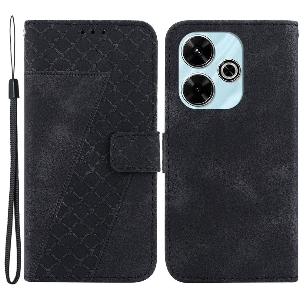 For Xiaomi Redmi 13 5G / 13 4G / Poco M6 4G Case 7-Shaped Pattern Leather Protection Phone Cover