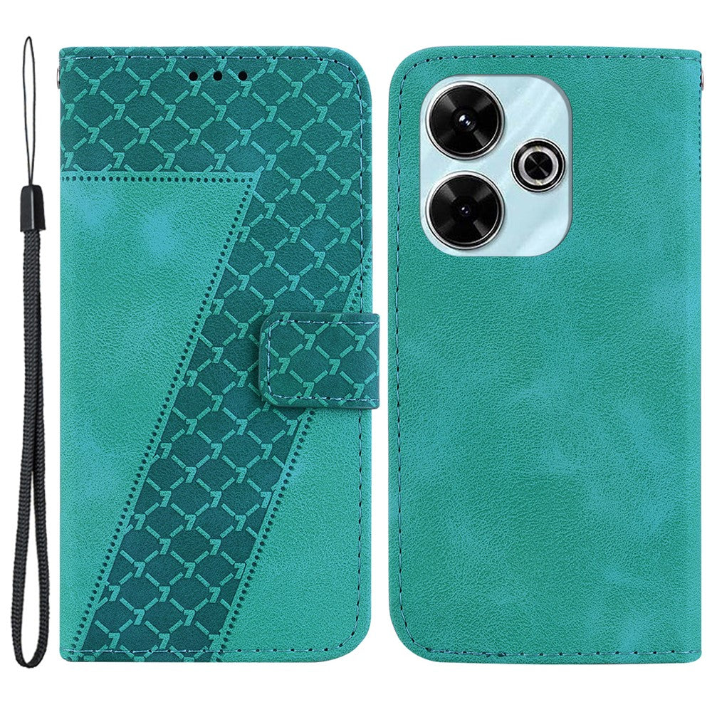 For Xiaomi Redmi 13 5G / 13 4G / Poco M6 4G Case 7-Shaped Pattern Leather Protection Phone Cover