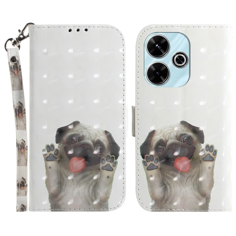 For Xiaomi Redmi 13 5G / 13 4G / Poco M6 4G Case Stylish Pattern Leather Wallet Stand Phone Cover