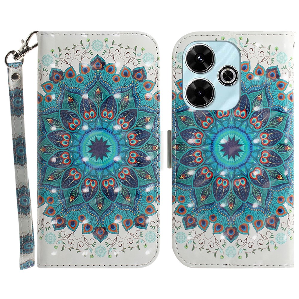 For Xiaomi Redmi 13 5G / 13 4G / Poco M6 4G Case Stylish Pattern Leather Wallet Stand Phone Cover