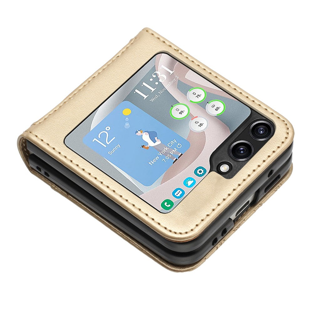 For Samsung Galaxy Z Flip7 FE 5G / Z Flip6 5G Case Butterfly Flower Imprinted Leather Phone Cover