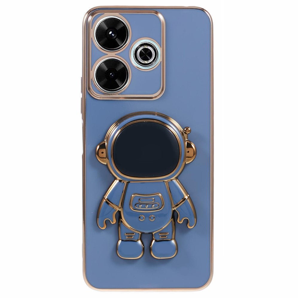 For Xiaomi Redmi 13 5G / 13 4G / Note 13R 5G Case Electroplated TPU Phone Cover with Astronaut Kickstand