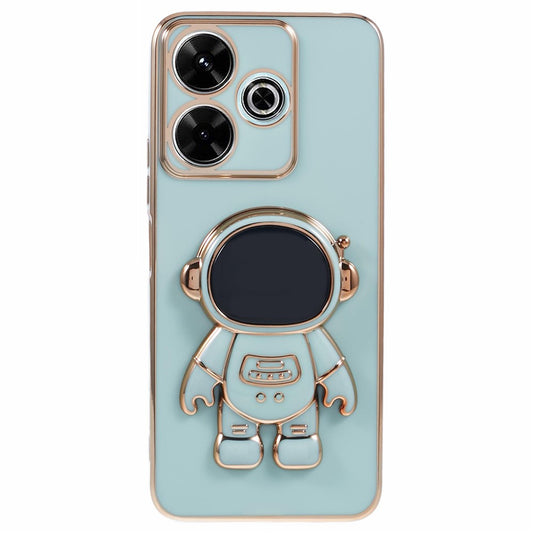 For Xiaomi Redmi 13 5G / 13 4G / Note 13R 5G Case Electroplated TPU Phone Cover with Astronaut Kickstand