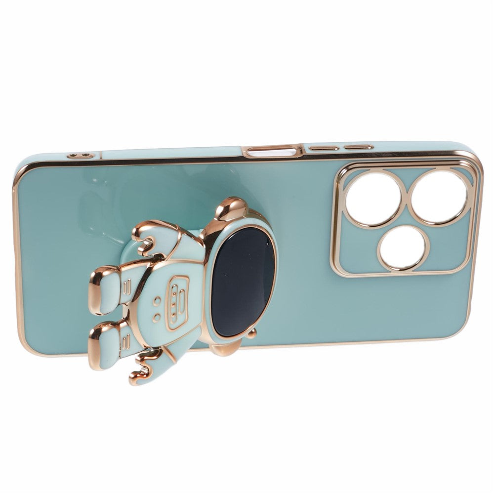 For Xiaomi Redmi 13 5G / 13 4G / Note 13R 5G Case Electroplated TPU Phone Cover with Astronaut Kickstand