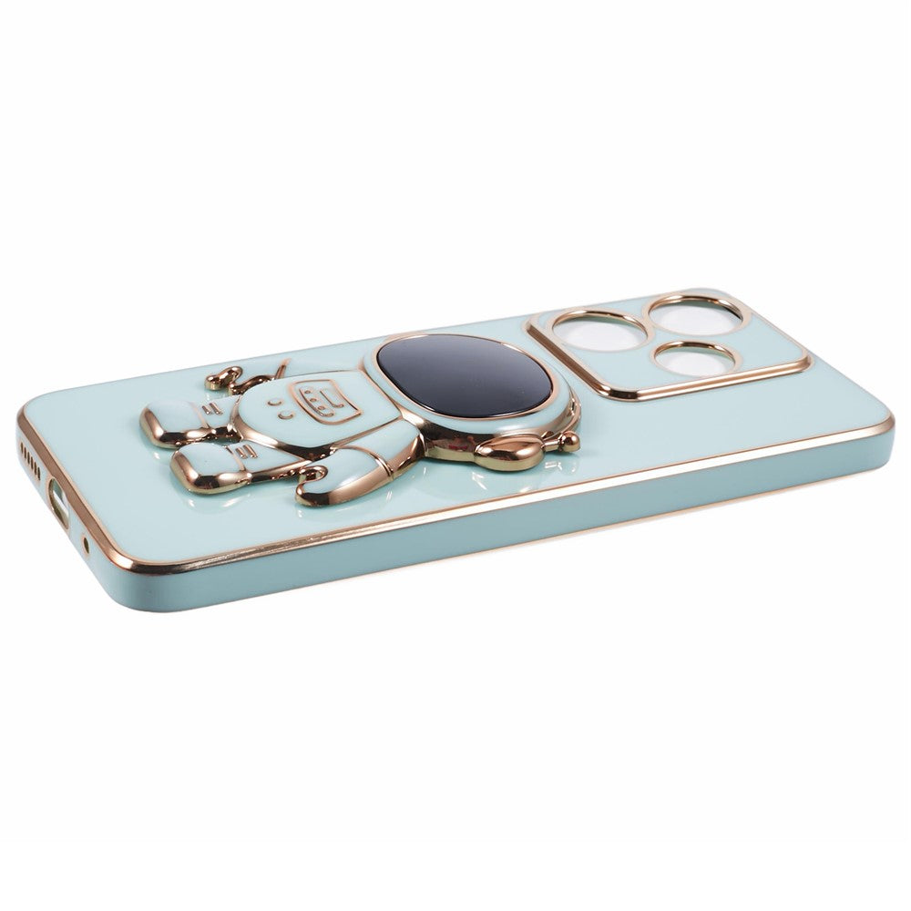 For Xiaomi Redmi 13 5G / 13 4G / Note 13R 5G Case Electroplated TPU Phone Cover with Astronaut Kickstand