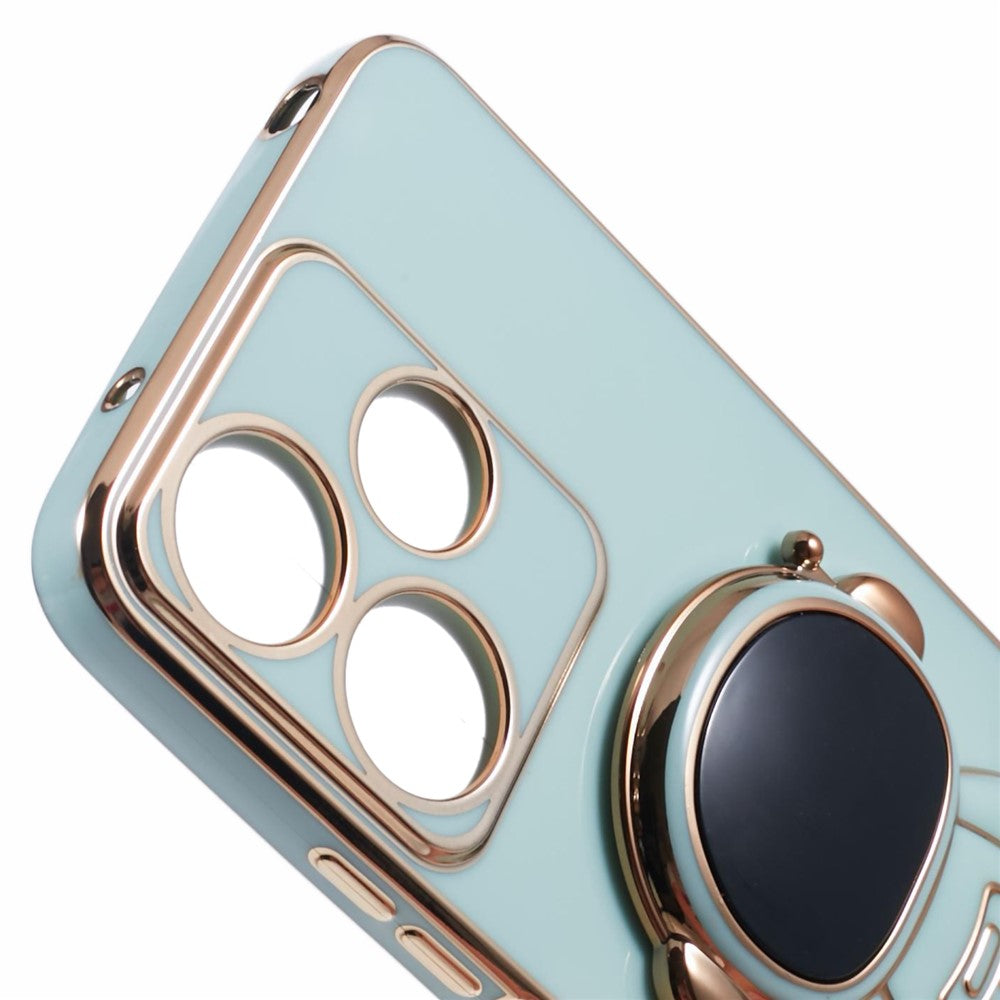 For Xiaomi Redmi 13 5G / 13 4G / Note 13R 5G Case Electroplated TPU Phone Cover with Astronaut Kickstand