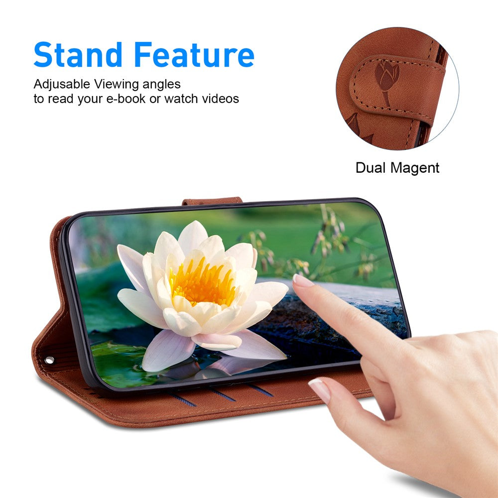 For Xiaomi Poco F6 Pro 5G / Redmi K70 5G / K70 Pro 5G Wallet Phone Case Lotus Imprint Leather Cover