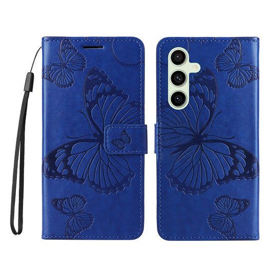 Galaxy S24 FE Wallet-Hülle – Schmetterling Aufgedruckt & Mit Ständer und Riemen