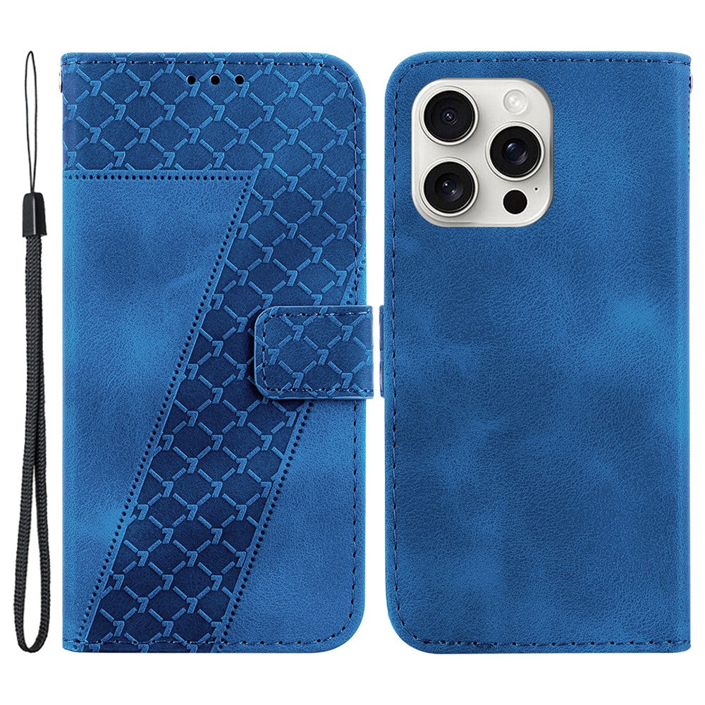 iPhone 16 Pro Leder-Wallet-Hülle – Mit Prägung & Ständer