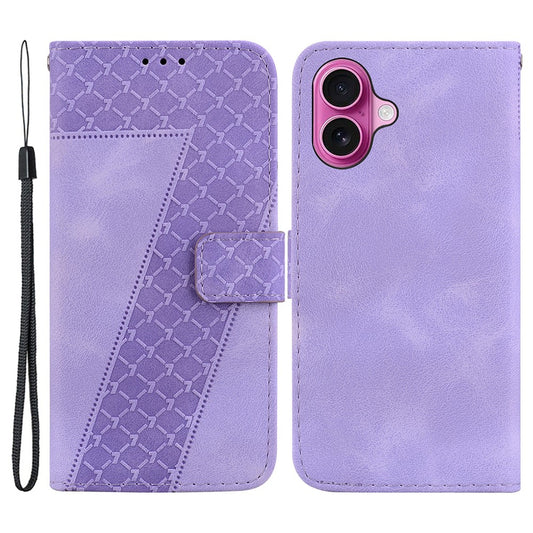 iPhone 16 Plus Leder-Wallet-Hülle – Mit Prägung & Ständer