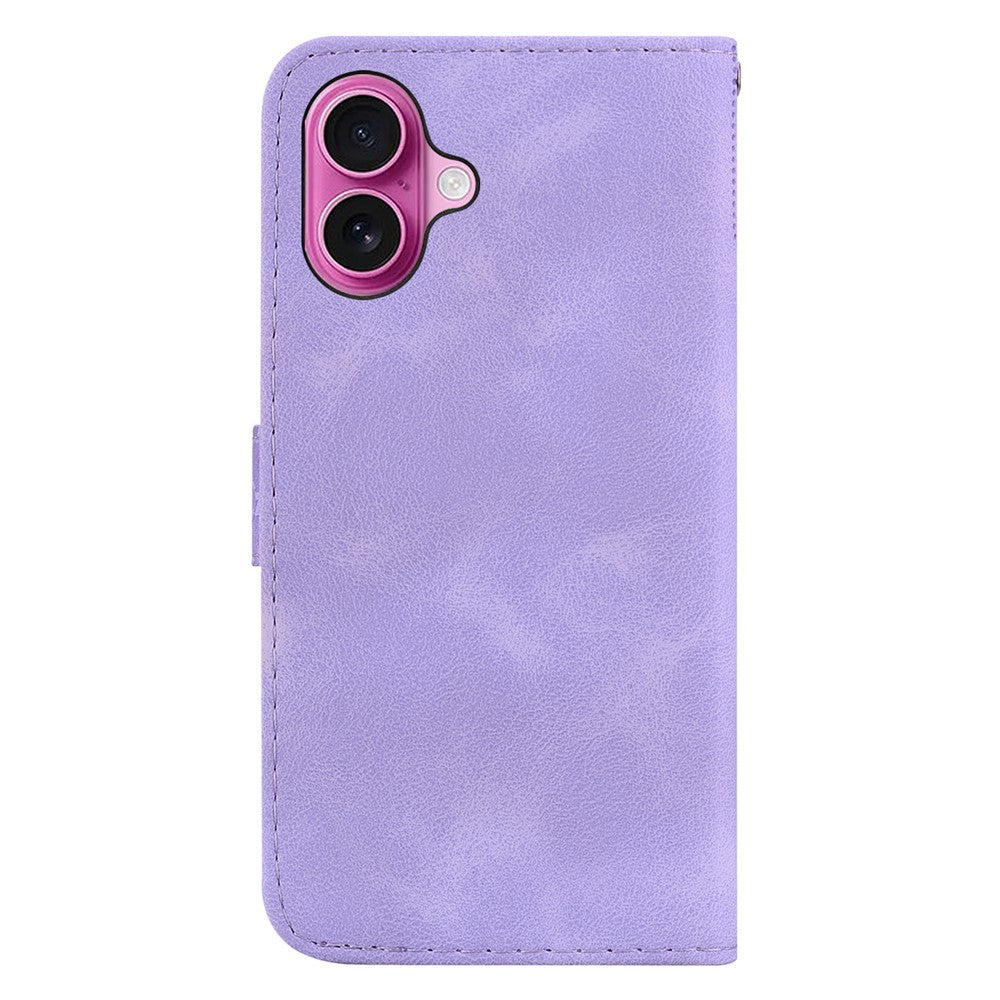 iPhone 16 Plus Leder-Wallet-Hülle – Mit Prägung & Ständer