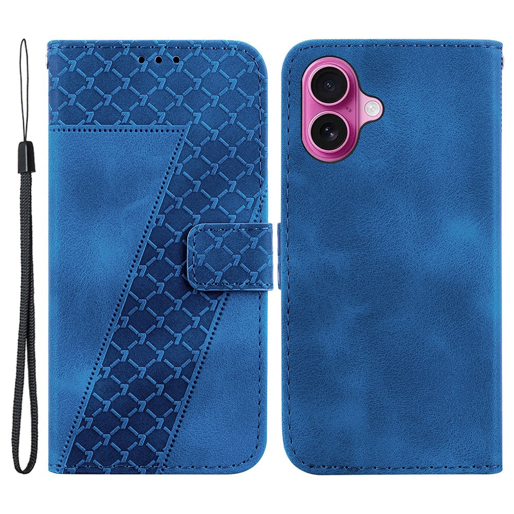 iPhone 16 Plus Leder-Wallet-Hülle – Mit Prägung & Ständer