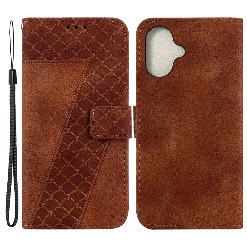 iPhone 16 Leder-Wallet-Hülle – Mit Prägung & Ständer