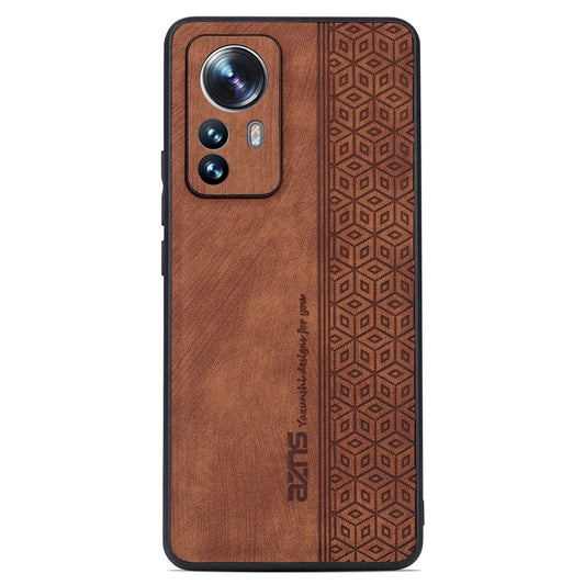 Xiaomi 12 Lite 5G Handyhülle – AZNS Anti-fall Phone Case Stilvolle Muster-geprägte PU-Leder + TPU-Telefonschutzhülle