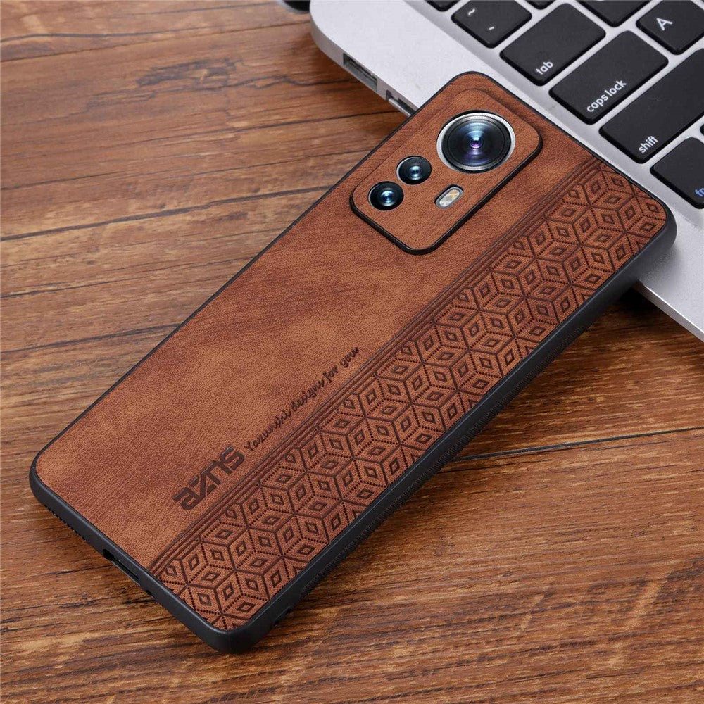 AZNS Anti-fall Phone Case for Xiaomi 12 Lite 5G, Stylish Pattern Imprinted PU Leather+TPU Phone Protective Shell