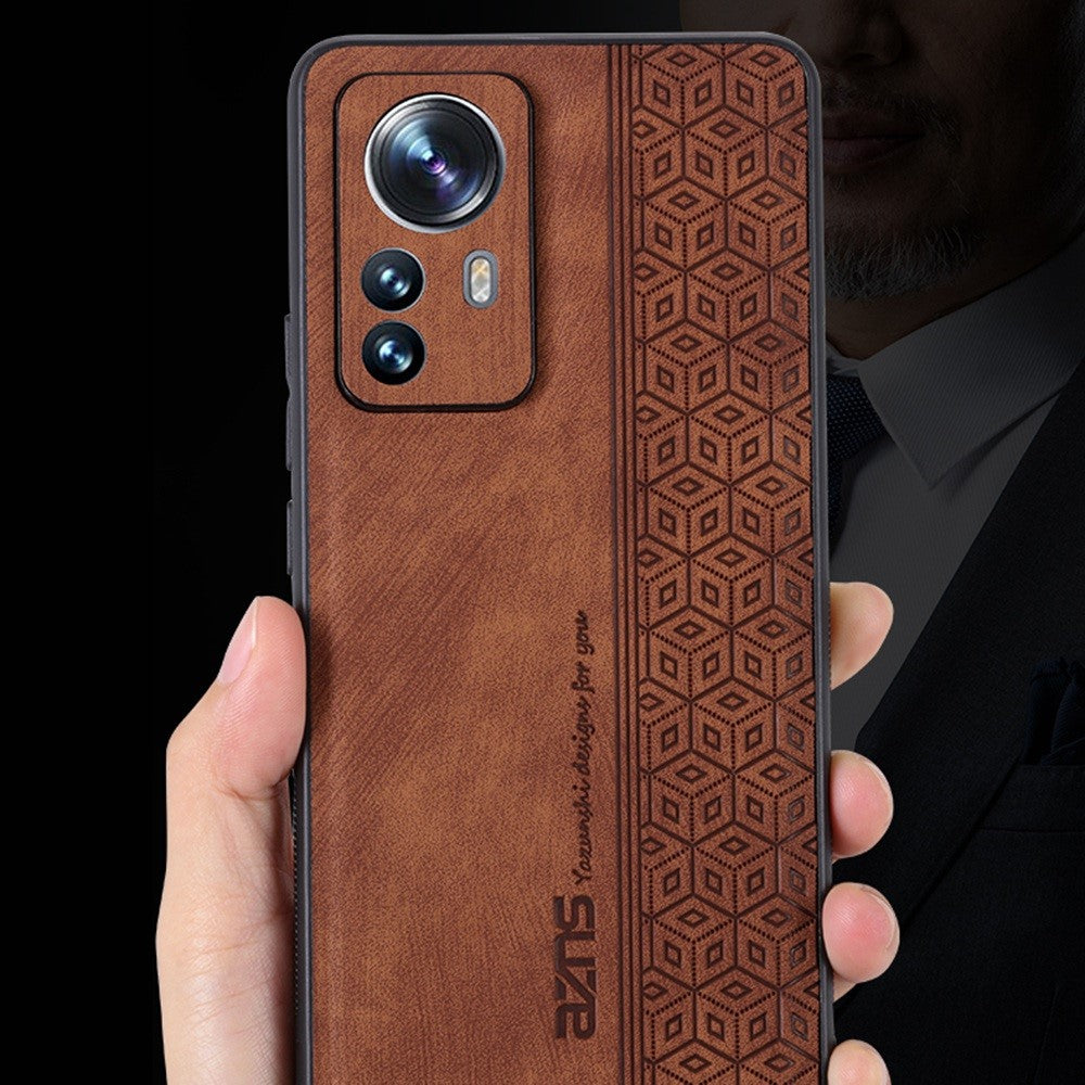 AZNS Anti-fall Phone Case for Xiaomi 12 Lite 5G, Stylish Pattern Imprinted PU Leather+TPU Phone Protective Shell