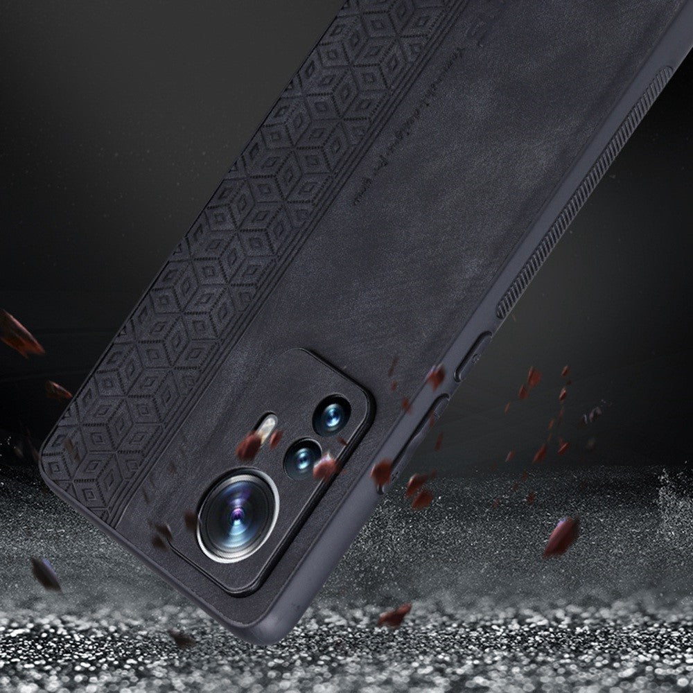 AZNS Anti-scratch Phone Case for Xiaomi 12 5G / 12X 5G / 12S 5G / 12S Pro 5G, Anti-drop Imprinted PU Leather+TPU Protective Back Cover