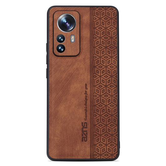AZNS For Xiaomi 12 Pro 5G / 12S Pro 5G / 12 Pro (Dimensity) 5G Drop-proof Phone Case Imprinted Pattern PU Leather Coated TPU Phone Cover