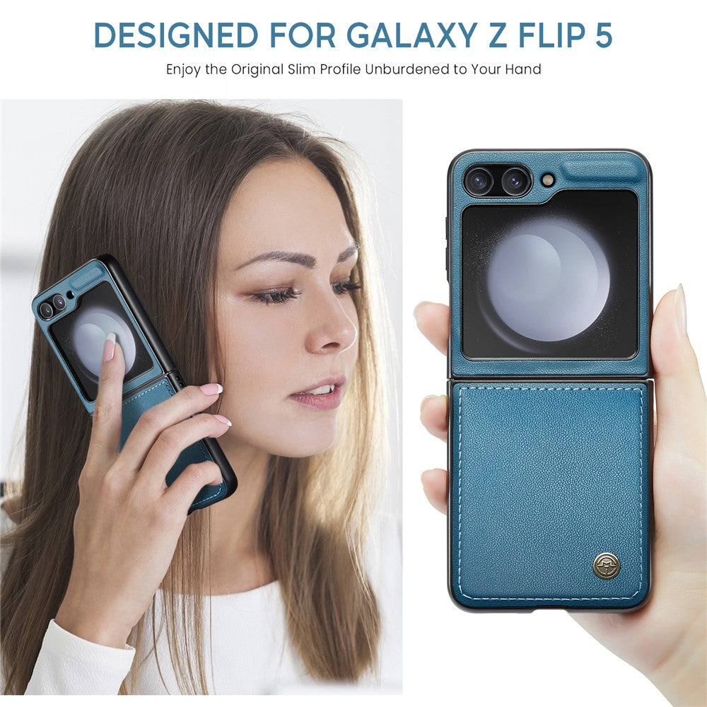 Galaxy Z Flip7 FE 5G / Z Flip6 5G Glänzende Wallet-Hülle – RFID-Schutz & Ständer