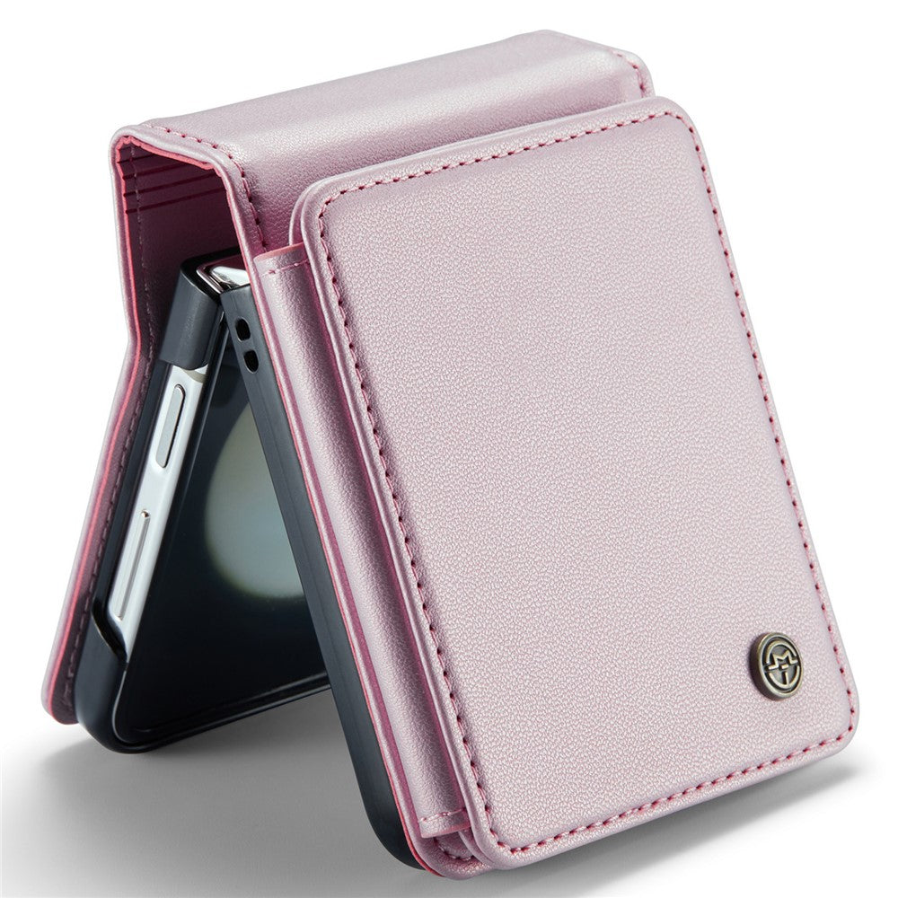 For Samsung Galaxy Z Flip7 FE 5G / Z Flip6 5G Phone Case CASEME C22 Leather Back Cover with RFID Blocking Card Slots